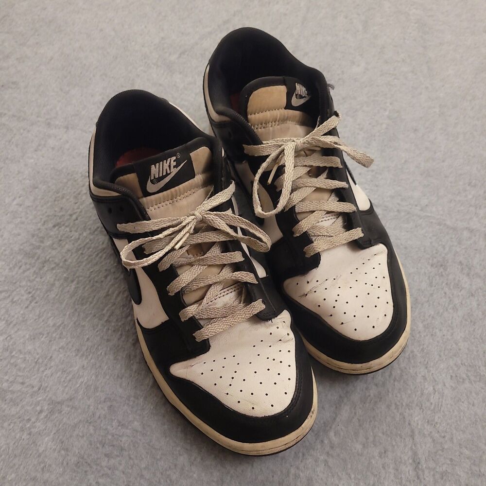 Nike Dunk Low Retro White Black Men's Low Top Leather Sneakers DD1391-100